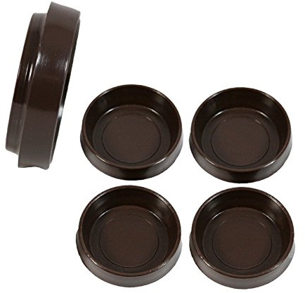 4 8 12 Brown Castor Cups Chair Carpet Furniture Floor Protectors Wood Laminate - Diameter : 60mm - Pack Size : 8
