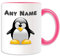 Personalised Gift - Penguin Mug (Animal Design Theme, Colour Options) - Any Name/Message on Your Unique - Cross Eye