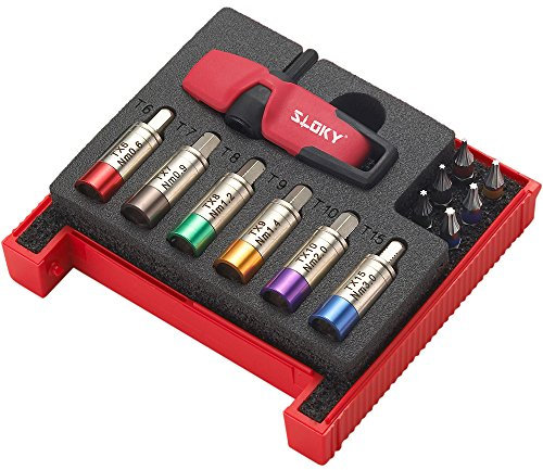 SLOKY STS-TX-LT-S1 Preset Torque Screwdriver LT Torx Combo Set (13 Piece), Red