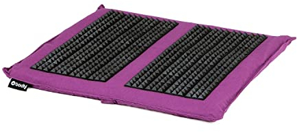 Bodhi Akupressur Fußmatte VITAL SPIKY | Kleine Entspannungsmatte für die Füße | Vorbeugend gegen Schmerzen | Stimulierung der Fußreflexzonen | Fördert die Durchblutung | Nadelkissen | aubergine