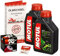Motul 10W-40 Öl + K&N Ölfilter für Yamaha XT 250, 80-90, 3Y3 - Ölwechselset inkl. Motoröl, Filter, Dichtring