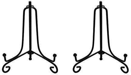 3.5 Inch Black Mini Iron Stand Cookie Holder Display Stand Place Card Holder Display Easels at Weddings, Birthday Party(2 pack)
