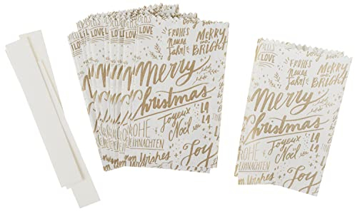 Papiertüten Sterne Set, Weiss: 3 Sterne