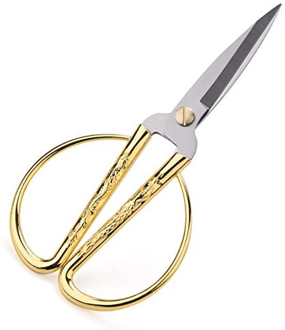 KUONIIY Schere, Spitz, Super Scharf, Präziser Schnitt, Großer Griff, Länge 17cm