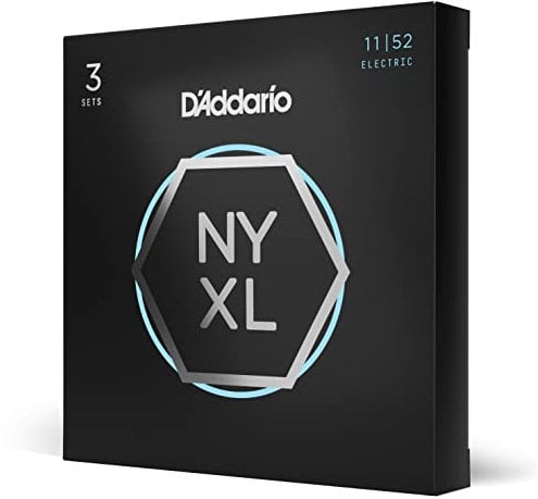 D'Addario NYXL1152 Nickel Wound E-Gitarrensaiten, Medium Top/Heavy Bottom, 11-52, 3 Sets