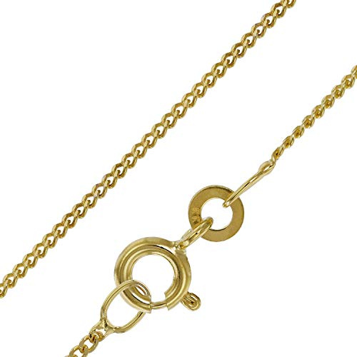 trendor Panzerkette Gold 333/8K Collierkette 1,2 mm eleganter Halsschmuck aus Echtgold für Damen, wunderschöne Geschenkidee, 39699-38 38 cm