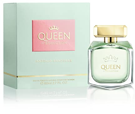 Banderas Perfumes – Queen of Seduction – Eau de Toilette für Damen – Romantischer, charmanter und frischer Duft – Blumig mit maritimen Noten – Ideal für tagsüber – 80 ml