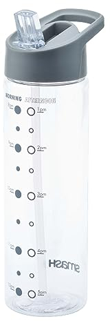Smash Water Bottle with Water Timings 700ml Grey