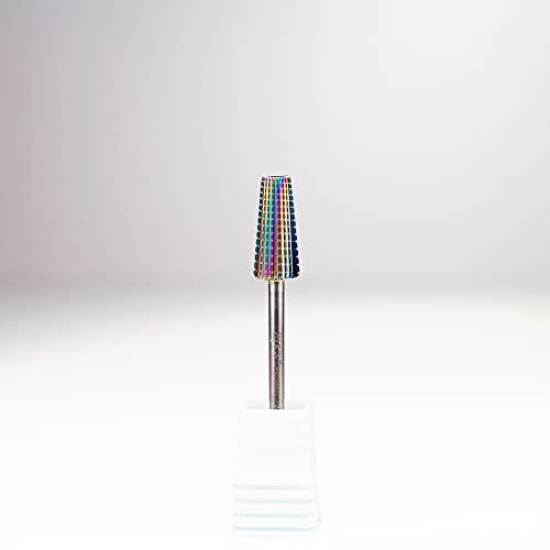 New* Apex® Professional 5 in 1 Tungsten Carbide Electric Nail Drill Bit 3/32 inch, 2.35mm Shank for Gels, Acrylics, Nail Art, Manicure, Pedicure, Salon Professional Nails (Medium)