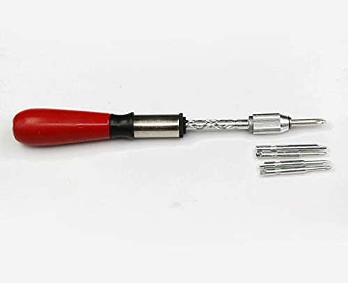 Semi-automatico 260 MM a spirale a cricchetto avvitatore a mano premendo cacciavite con 5 intaglio e Phillips Cacciavite Bit Manuale Strumenti