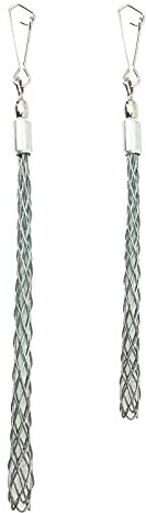 VGongTech Cable Pulling Grip Sock Galvanizing Steel Cable Sock Kit Antislip Flexible Eye Mesh Rope Pipe Cable Wire Pulling Grips Lassos 2 Set 9-16mm