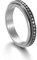 PAMTIER Damen Edelstahl Dot Spinner Ring 4mm Dünne Silber Statement Ringe Stressabbauende Größe 65
