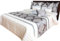 Rodnik Tagesdecke B240 x L220 cm 3 TLG Set mit Kissenhüllen Bettdecke Überwurf Orient gesteppt gefüttert GRAU Creme