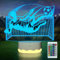 CooPark Fußball 3D Lampe, Sports Illusion Nachtlicht mit 16 Farbwechsel & Fernbedienung, Kinderzimmer Home Decor Geburtstag Weihnachtsidee für Jungen