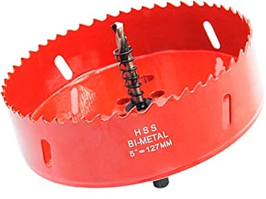 Lochsäge 127mm, LAIWEI Lochmesser, Kreismesser zum Bohren von Löchern in Holz,Aluprofile, Gipskarton, PVC etc.