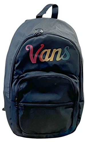 Vans Ranged 2 Prints Adult Laptop Backpack One Size (Black/Multi Logo), Black/Multi Logo, One Size, Ranged 2