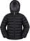 Mountain Warehouse Seasons Steppjacke für Kinder - Ultraleichte, warme, wasserdichte Steppjacke. Jungen & Mädchen Winterjacke mit Kapuze & Reißverschluss Schwarz Kinder 104 DE (3-4 Jahre)