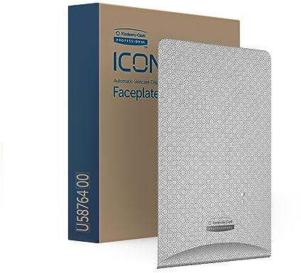 Kimberly-Clark Professional ICON-Blende (58764), silberfarbes Mosaikdesign, für den automatischen Handseifen- und Desinfektionsmittelspender; 1 Blende pro Verkaufseinheit