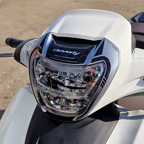 Resin Bike Aufkleber für Motorrad Kompatibel mit Piaggio Beverly 300-400 2021 2022. Rücklichtschutz vor Stößen und Kratzern. 3D-Harzklebstoff für Roller. Stickers - Made in Italy