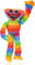 wiztex Hagi wagi Kuscheltier, 40cm Buntes weiches und lustiges Plüschtier | Wurstmonster-Horror-Stofftier für Kinder und Spielefans.