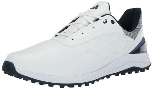 adidas Men's Solarmotion Spikeless Lighstrike 24 Golf Shoes, Footwear White/Collegiate Navy, 11.5
