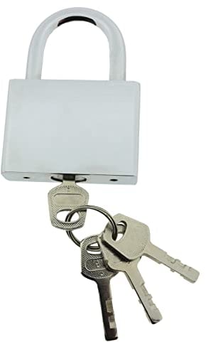 Vorhängeschloss 75mm mit Gravur - graviertes Kellerschloss aus Stahl - Wunschgravur auf Stahlschloss inkl. 4 Schlüssel