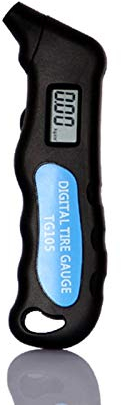 Samnuerly Digitales Auto-Reifen-Luftdruckmessgerät, LCD-Display, Manometer, Barometer, Tester für Auto, LKW, Motorrad, Fahrrad, Auto-Styling