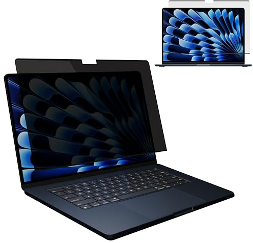 MyGadget Pellicola Privacy per Apple MacBook Air 15,3 Pollici (2023) M2 A2941 - Filtro Oscurante Magnetico Film Anti Spia