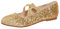 Girls Glitter Ballet Shoes Gold 13 UK Child