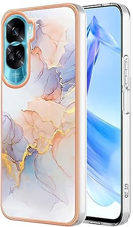 COMAKU Custodia per Honor 90 Lite 5G Cover, con Motivo a Rilievo Design, Ultra Slim Morbido TPU + PC Silicone Antiurto Antigraffio Case - 2