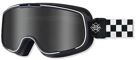 OLYSPM Lunette Moto Cross Lunette moto Vintage avec Double Doublure en Mousse,Sangle Elastique Ajustable,Lunettes Moto Cross avec Imperméable,Coupe-vent,Anti-poussière,Anti-buée,Protection UV