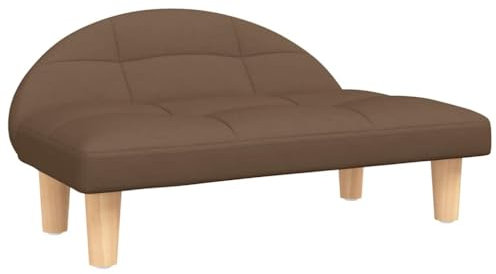 vidaXL Hundebett, Hundekissen mit weicher Polsterung, Hundesofa Hundecouch für kleine Hunde Haustiere, Haustierbett Katzenbett, Braun Stoff