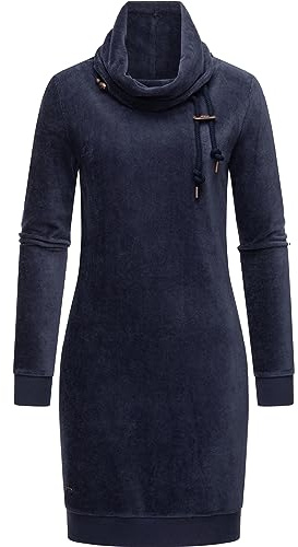 Ragwear Damen Langarm Minikleid kurzes Elegantes Winterkleid Chloe Velvet XS-6XL