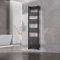 Go Bathrooms Nola Bathroom Towel Rail Heated Bathroom Radiator Wall Mounted Ladder Rail Black - 1800mm x 500mm