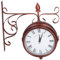 Lazmin112 Vintage Grand Central Station Wanduhr, Praktische Zuverlässige Retro-Wanduhr Doppelseitige Wanduhr Wohnzimmer Wand Elektronische Uhr Taschenuhr