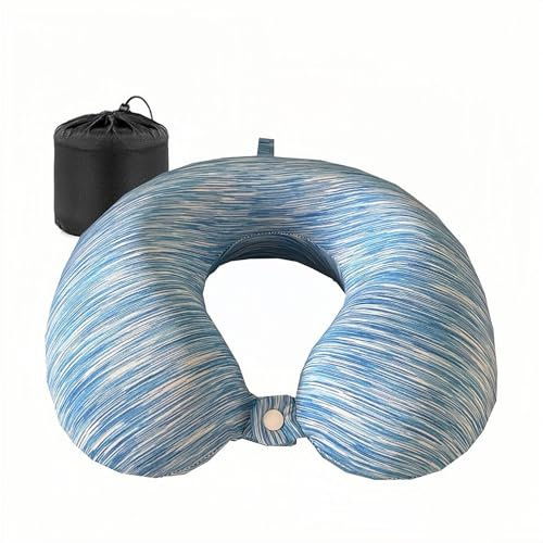Lamagite Nackenkissen Reise aus Memory Foam Reisekissen für Camping, Reisen, Flugzeug, Zug, Auto, Büro. Nackenhörnchen, U-förmige Kissen, Reisekissen, kommt mit Aufbewahrungstasche（Blau）