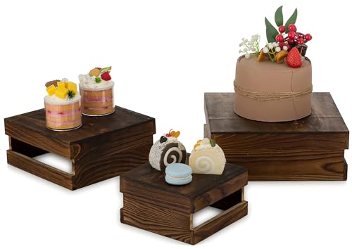 NUPTIO Creative Deco Holzkiste Braun: 3 x Weinkisten Set Obstkiste Holz Vintage Holzbox Kiste Deko Geschenkkorb Spielzeugkiste Aufbewahrungsbox