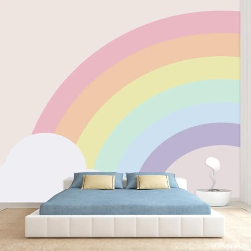 Diy 4D-Wandbild, Nordisches Individuelles Wandtattoo – Regenbogenstreifen, Cartoon-Wandaufkleber, Heimsofa-Hintergrunddekoration, Modernes Nordisches Wohnzimmer, Schlafzimmer, Tapete, Ästhetisches