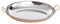 NIRBO Ovale Spanische Paella-Pfanne Mit Doppelten Ohren Edelstahl-Grillpfanne Mit Antihaftbeschichtung Bratpfanne Unbeschichtete Meeresfrüchte-Paella-Topf,Rose Gold-35cm