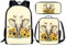 chaqlin Netter Elefant Rucksack für Mädchen Kinder Tier Print Schultaschen Set mit Sonnenblume Elefant Bleistiftetui und Lunch Box 3-teilige Kinder High School Buchtaschen Set Reise Großer Rucksack