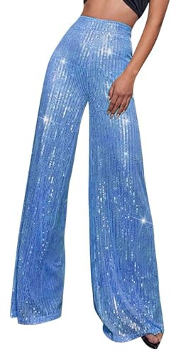 Jeanshose Damen Wanderleggings Damen Schnittschutzhose Wide Leg Jeans Damen Kargo Hosen Frauen Sports & Outdoor Jogginghose Damen Kurzgröße Warehouse Deals Angebote(Himmelblau, XL