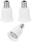 PATIKIL E17 vers E26/E27 Lumière Douille Adaptateur, Adaptateur de douille, 3pcs Lampe Support Convertir Vis Base Convertisseur pour Halogène CFL Lumière Ampoule, Blanc