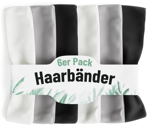 greate 6er Set Haarbänder Damen & Herren - Elastisches Haarband Damen - Stirnband Damen Sport - Jersey Haarband Damen Sommer rutschfest für Yoga, Fahrrad Fahren, Fußball, Laufen, Joggen - Headband