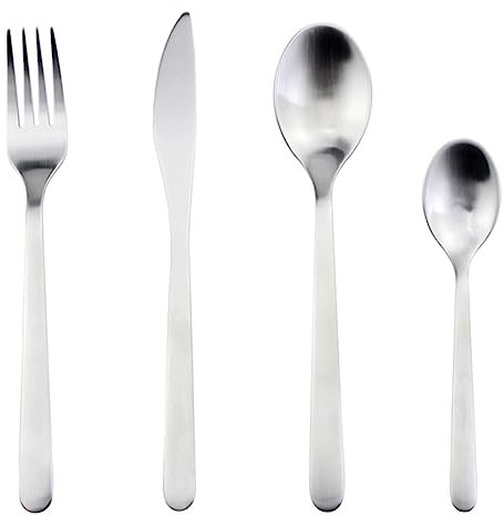 Flatware Forks 4pcs Polishing Fairshaped Stainless Steel Western Cutlery 4 in 1 Set Brief Dinnerware Utensils for Restaurant Kitchen Food Grade Forks/634(Color:Silver-a)