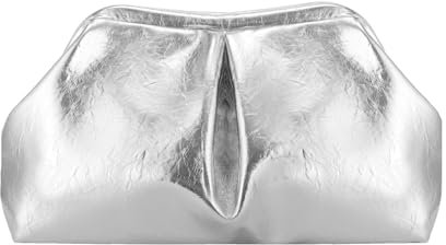 Fecialy Damen PU Leder Clutch Geldbörse Ruchtende Handtaschen Formelle Abendtasche Chic Weiche Knödel Crossbody Tasche Party Hochzeit