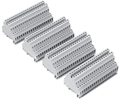 Morsettiera in Rame A Doppia 100 Pezzi con Montaggio su Guida DIN, Guida Din Connettori Terminali di Cablaggio UKK5 500 V 32 A Kit per Quadri Elettrici Industriali