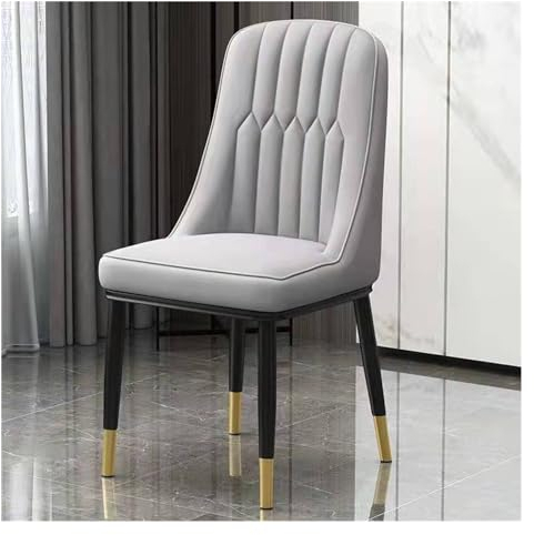 Modernes Esszimmerstuhl-Set, gepolstert, PU-Leder, Armlehnstuhl mit Metallbeinen, Seitenstuhl für Küche und Esszimmer