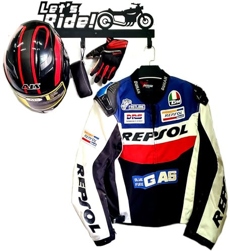 Motorradhelm-Jacken-Halter, Metallschild, Heimdekoration, Türgarderobe, Wandhalterung, Garage, Organizer, Geschenk für Männer (Harley)