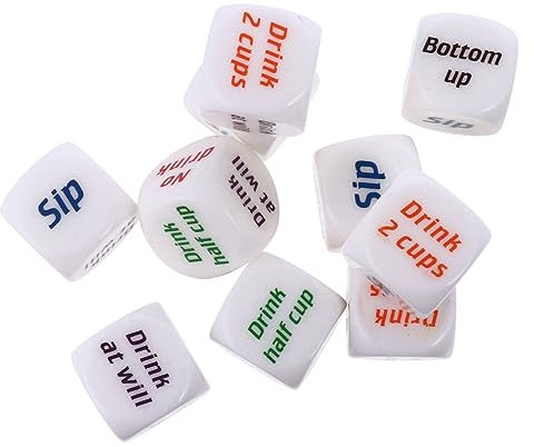 UPKOCH 10stücke Acryl Würfel Spielzeug Trinkwürfel Spielwürfel Trinkspielwürfel Für Lustige Trinkspiele Für Erwachsene Und Freunde
