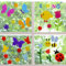 4Pcs Spring Gel Window Clings Decorations, Elastic Spring Window Gel Clings Holiday Birds Butterfly Spring Window Clings Decors, Spring Gel Window Stickers for Home Party Supplies